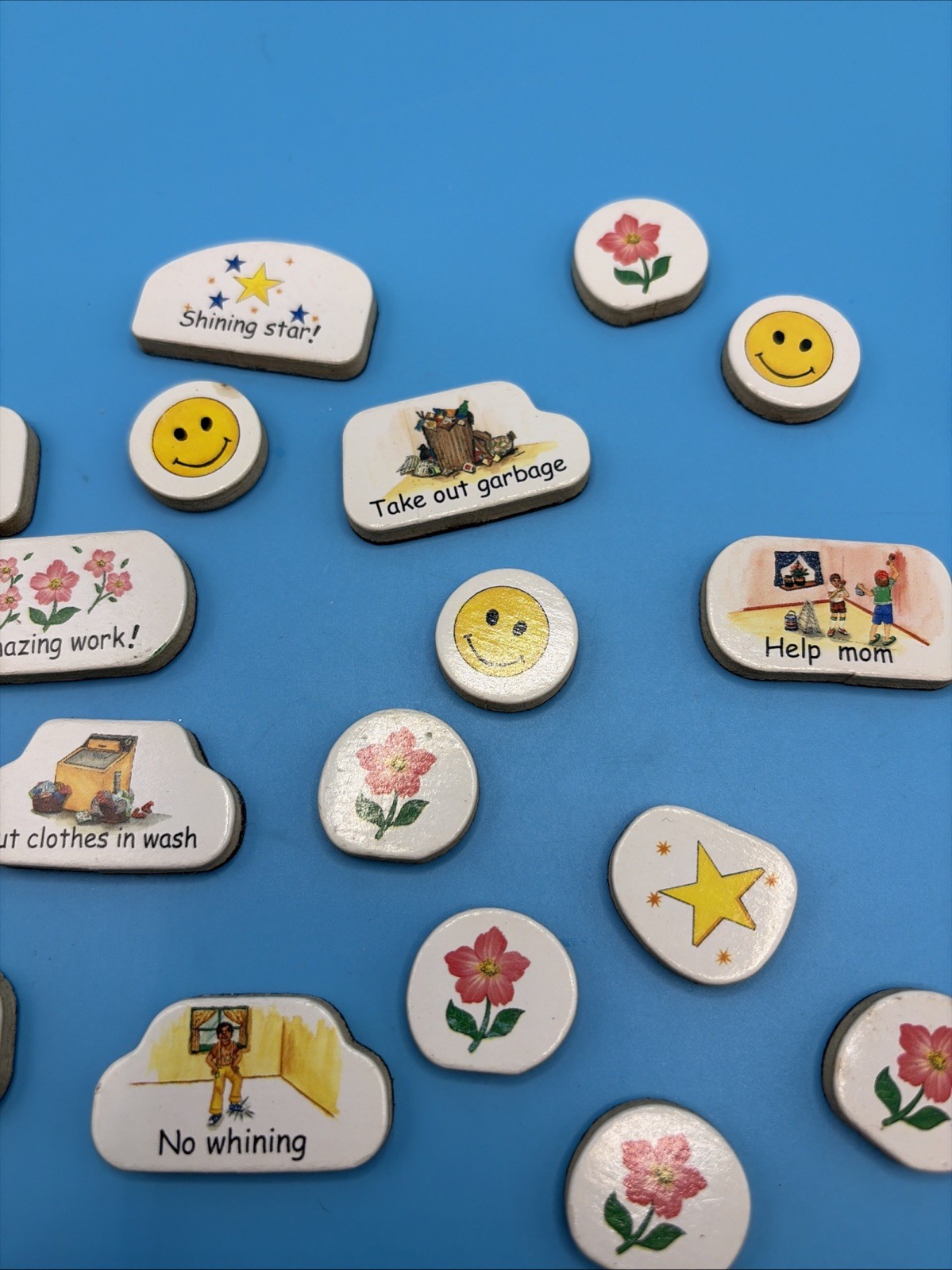 Reward Behavior Chart Magnets Lot Classroom Chore Incentive Smiley Star Teacher