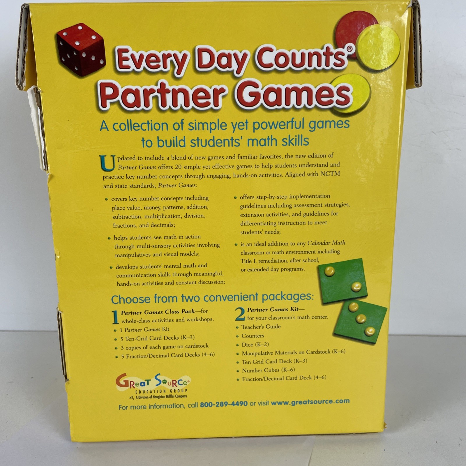 Number Concepts Fractions Grade 3 Partner Games Teacher Edition Every Day Counts