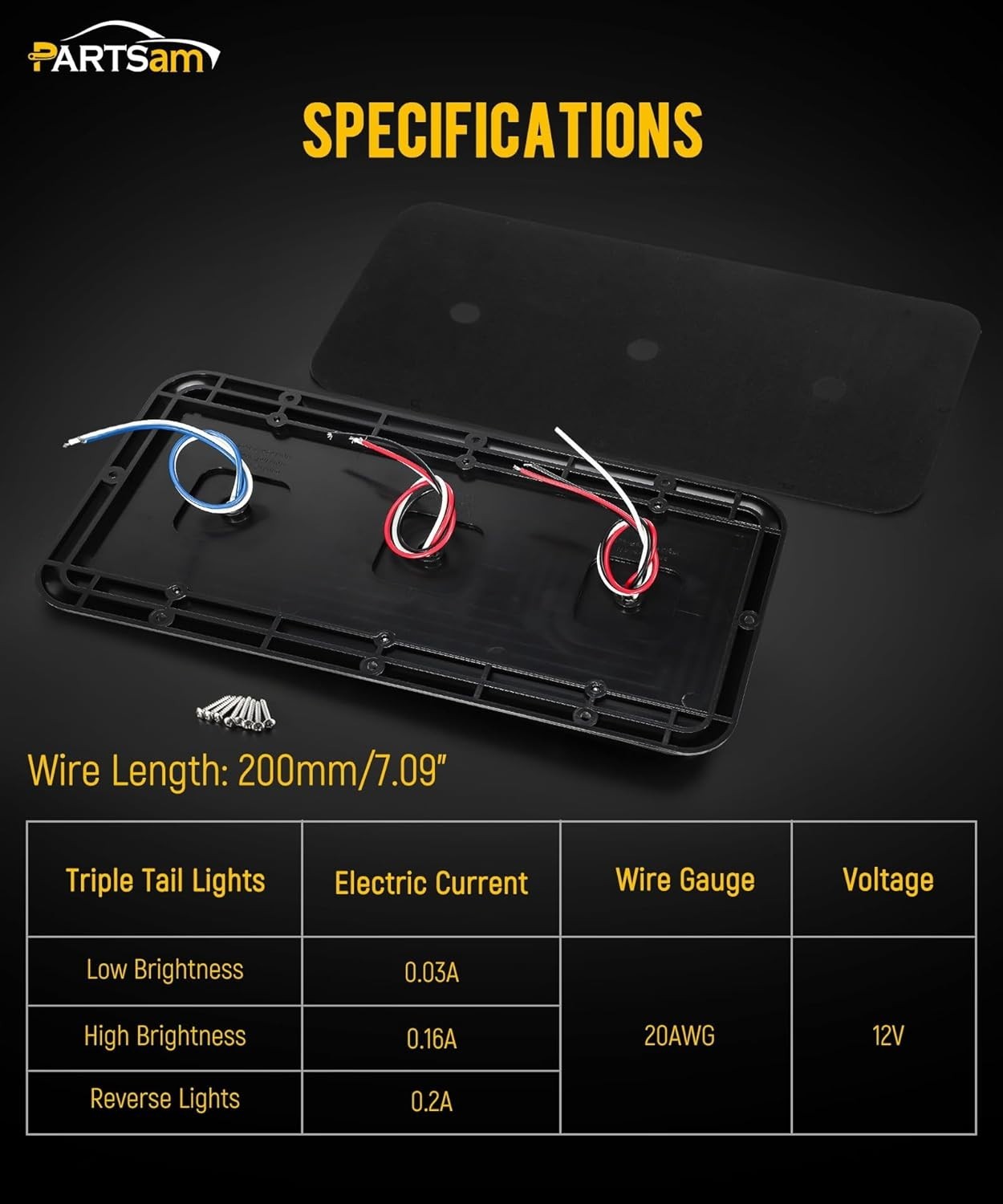 2Pcs , Rectangle Vertical or Horizontal Mount LED Trailer Camper RV Tail Ligh…