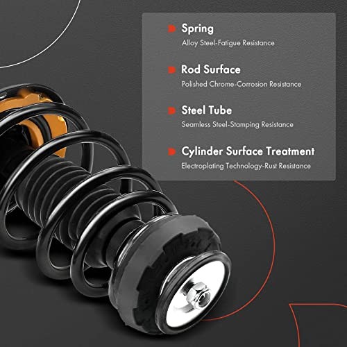 A-Premium Set (4) Front and Rear Complete Shock Absorber Strut & Coil Spring