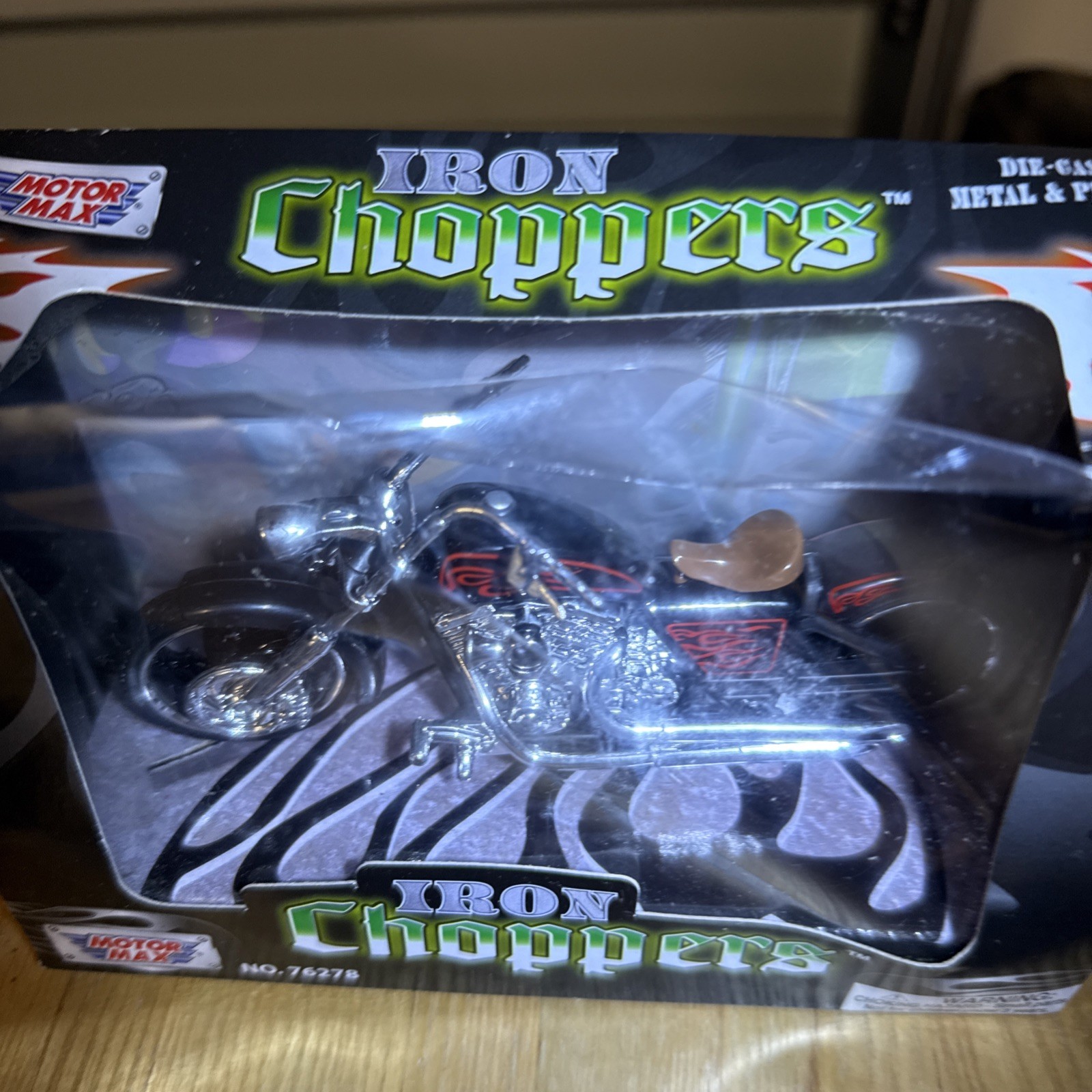 Motor Max Iron Choppers Diecast Metal And Plastic Motorcycle Model VINTAGE