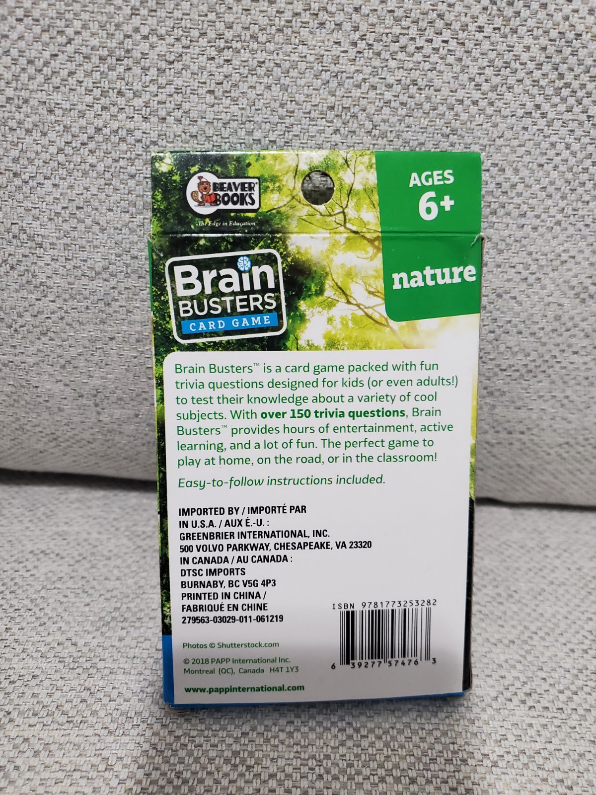 Brain Busters Gaming Cards – 31 Cards Each – Nature