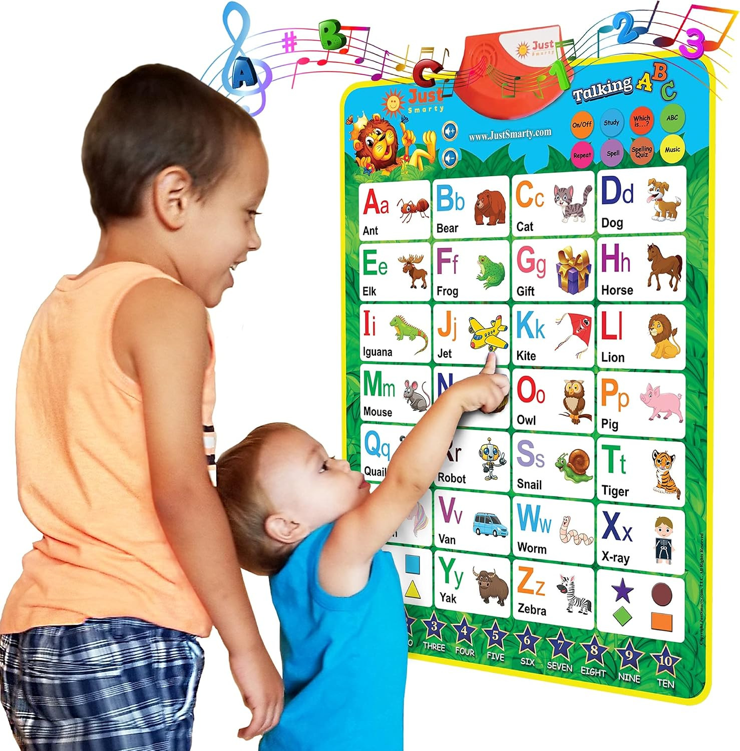 Interactive Alphabet Wall Chart | Talking Abcs & 123S Music Poster with Interact