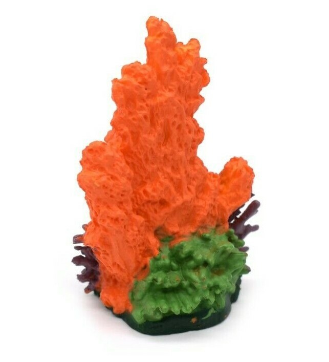 Toy Coral With Sea Fan, Red, Purple, Plastic Figure, Model, Realistic F1790B378