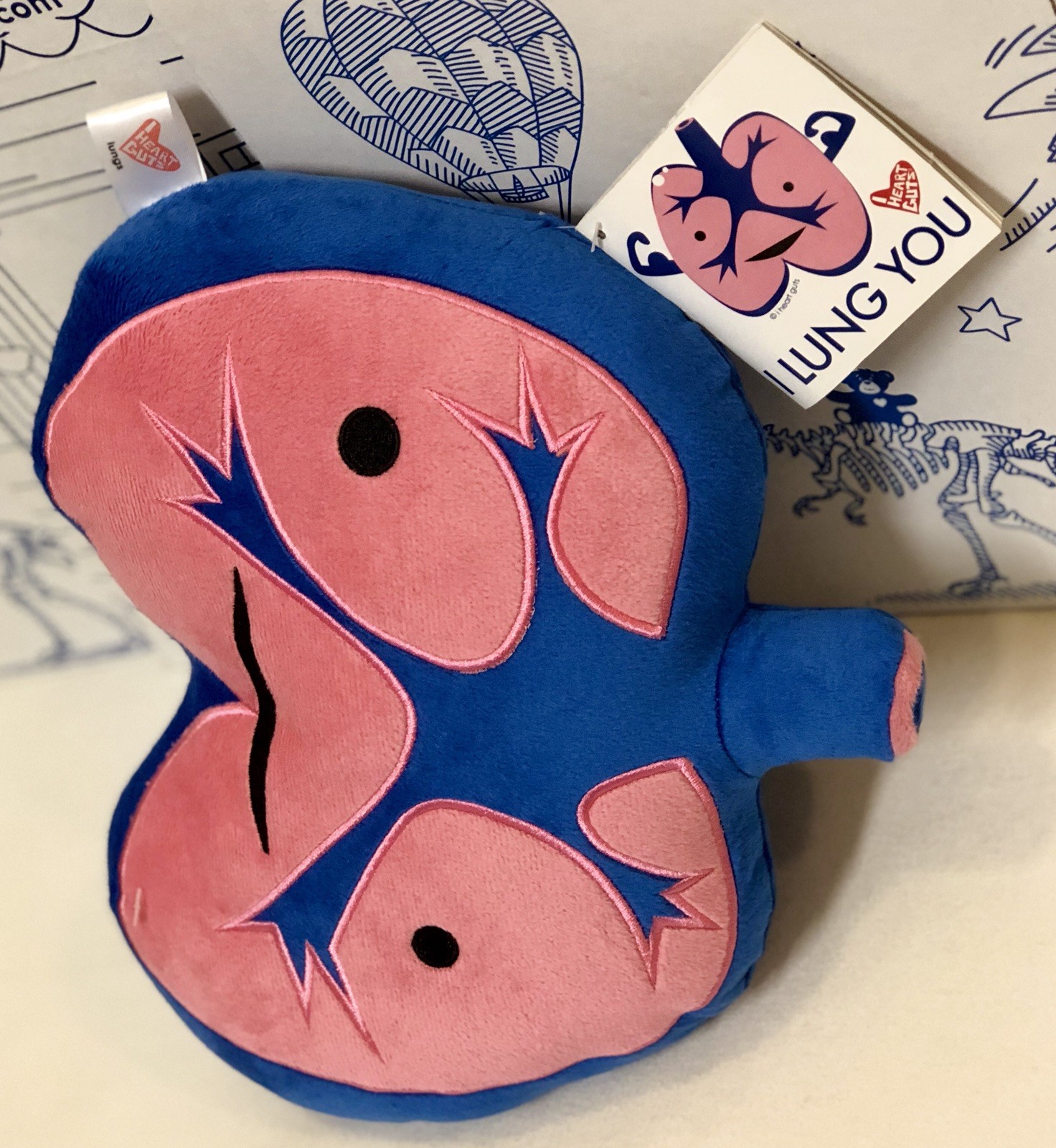 New I Heart Guts Lungs Plush I Lung You Doll Science Toy Organ Body Part Lungs N