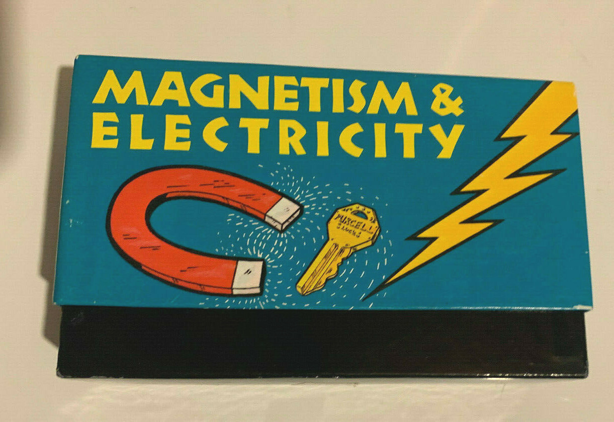 Vintage Magnetism and Electricity Science Toy Set – 1986 16 Magnets