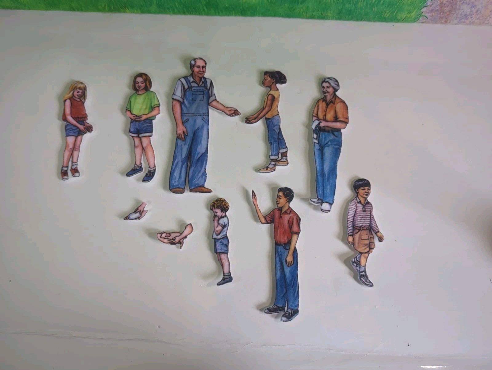 Felt Farm Animal Story Set Large 31″ X 23″ W/ 42 Animals, Buildings, Farmers Etc