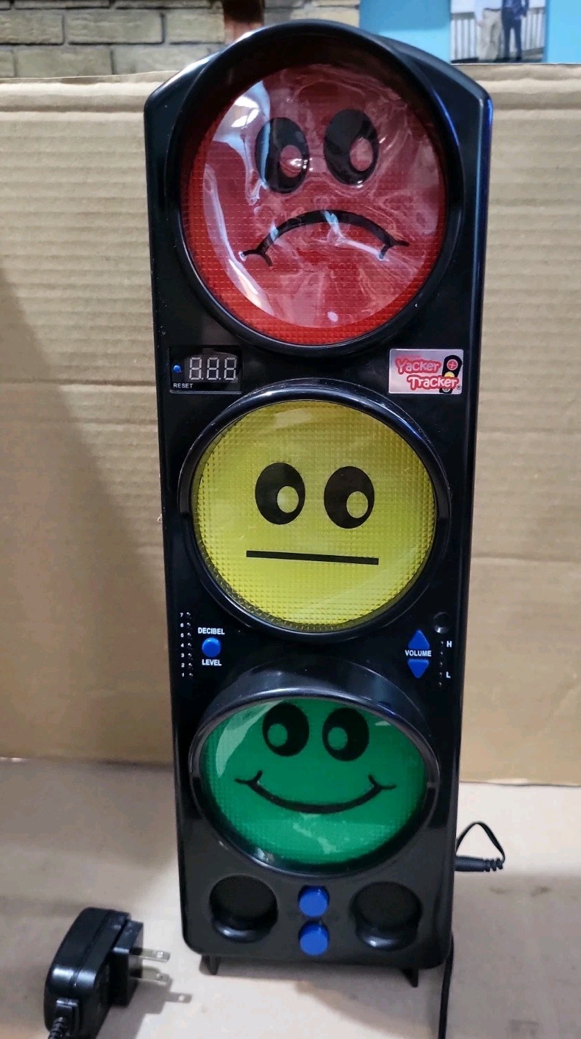 Yacker Tracker- Classroom Noise Monitor Traffic Light w/Alarm Tested & Working