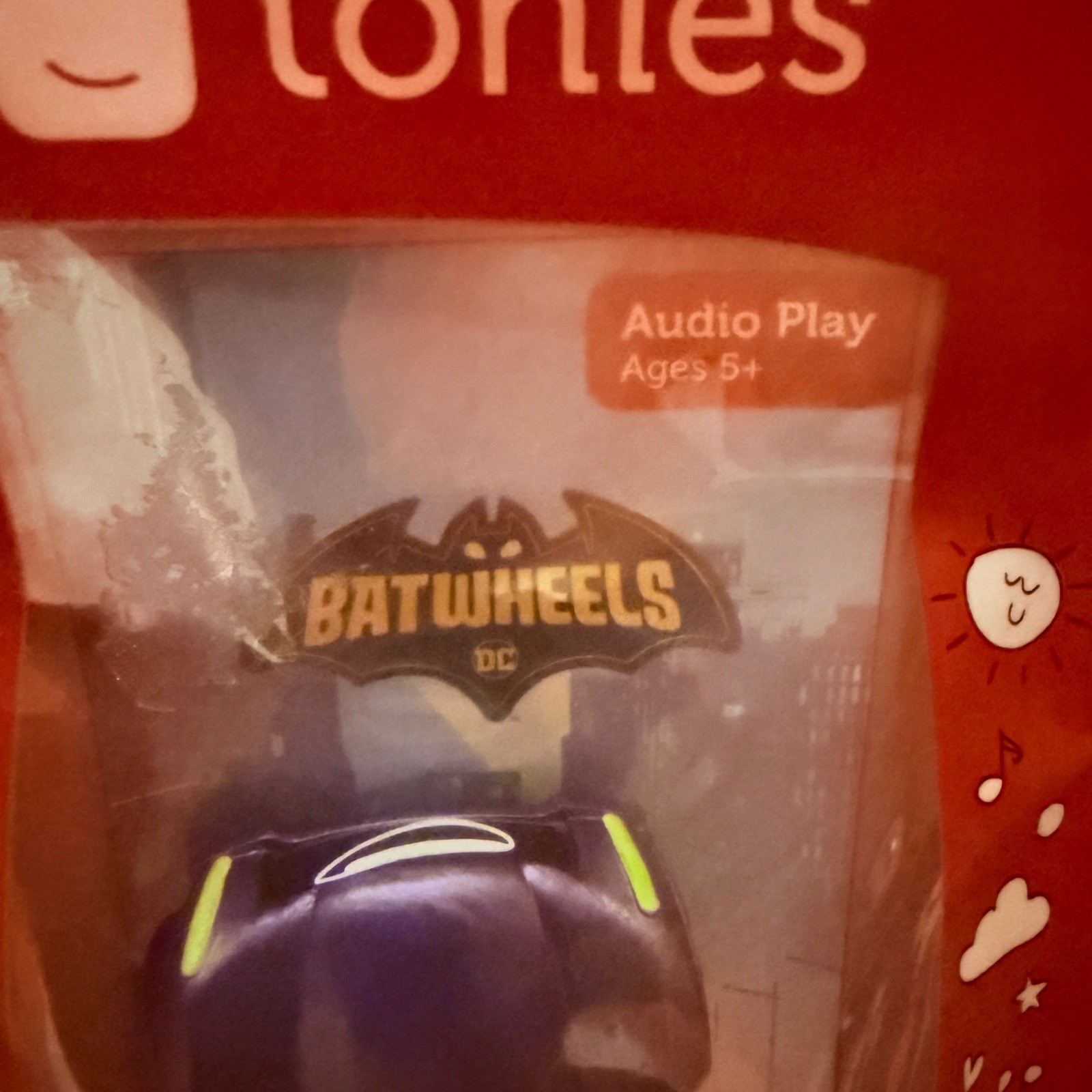 Tonies Batwheels Audio Character Kids OS Purple New Bam Batmobile DC Toniebox