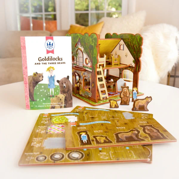 NEW/SEALED Storytime Toys Goldilocks & The Three Bears Book & Play Building Set