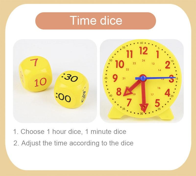 Children Time Learning Clock Puzzle Montessori Educational Matching Toy