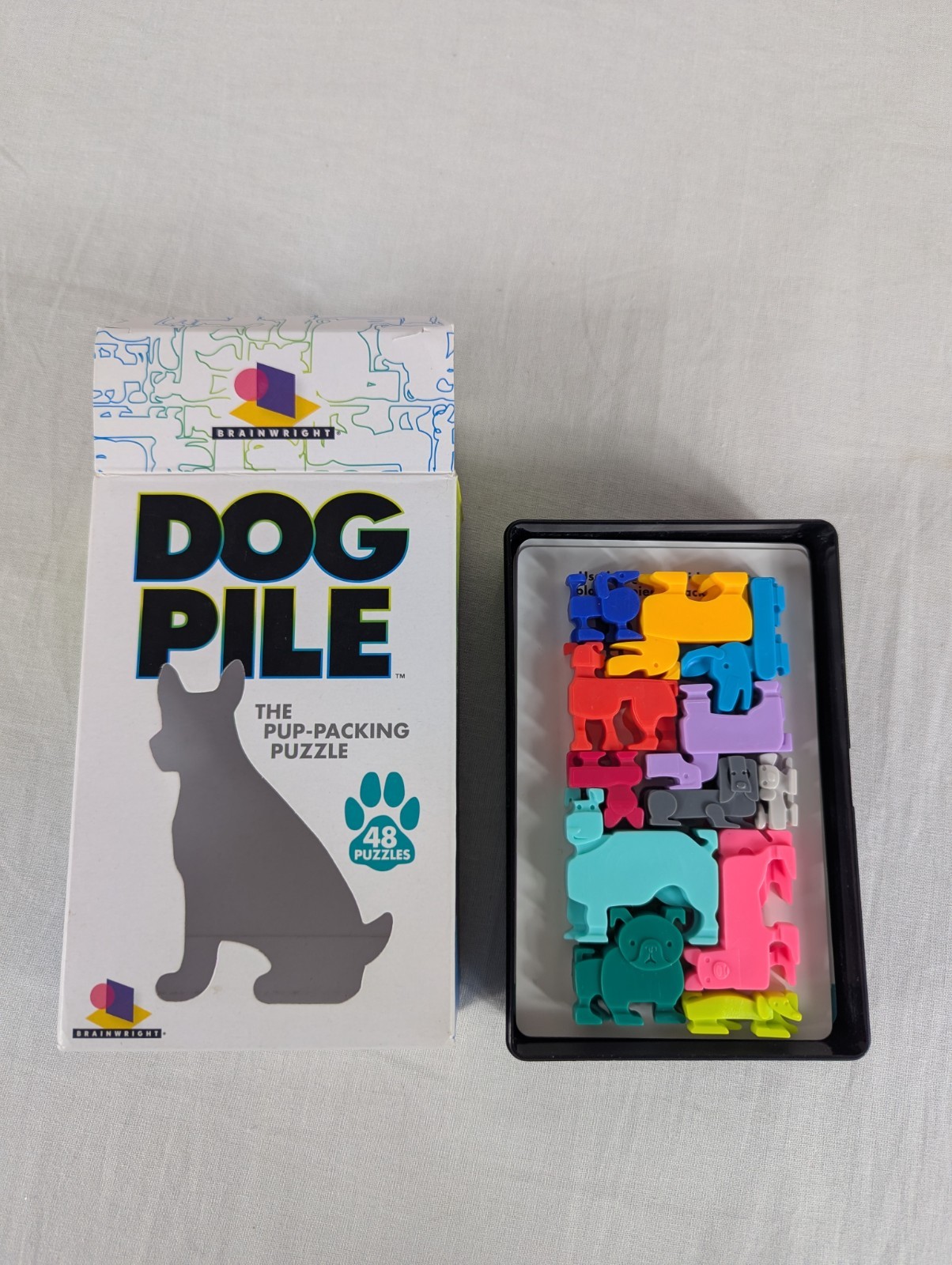 Dog Pile Game Pup Packing Puzzle 48 Puzzles Plastic Dog Stack Nestle Strategy