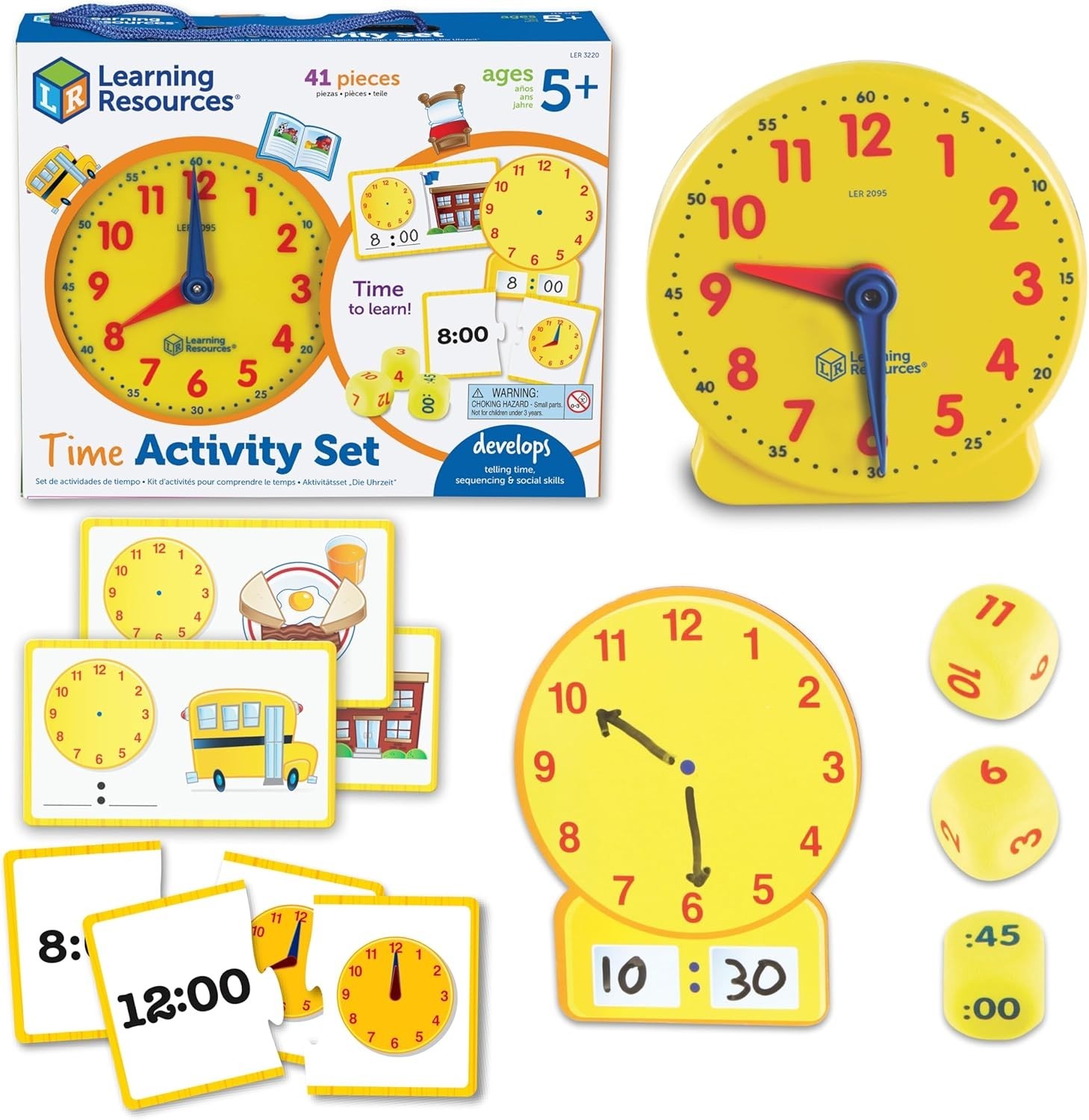 Time Activity Set – Teaching Clocks for Kids, Teacher Classroom Must Haves, E…