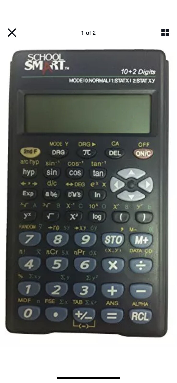 School Smart Scientific Calculator, 3 x 1/4 x 5-1/8 Inches