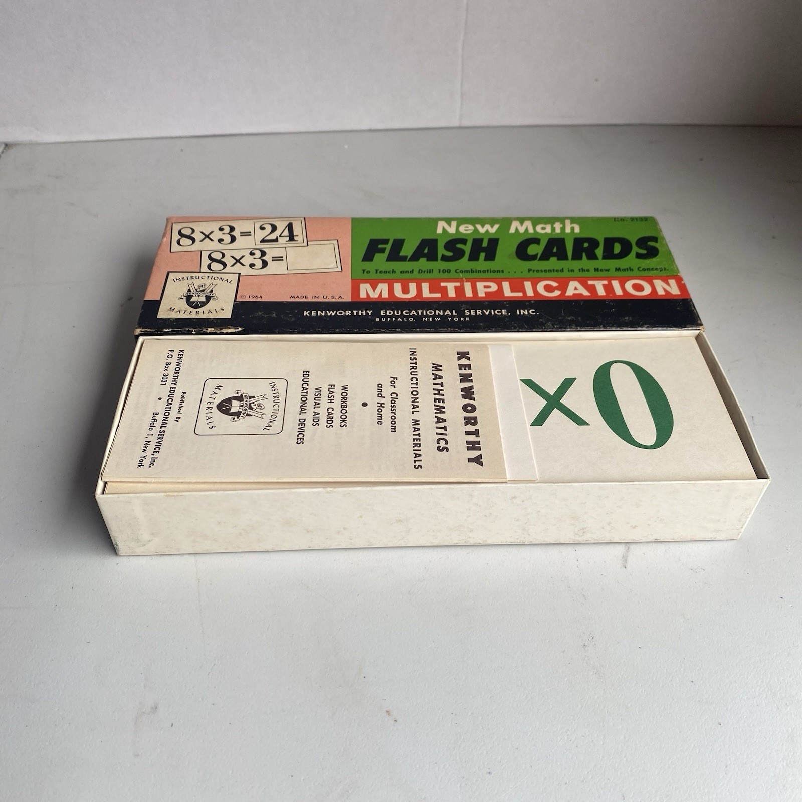 Vtg 1964 Kenworthy Educational Math Multiplication Teaching Flash Cards No 2132