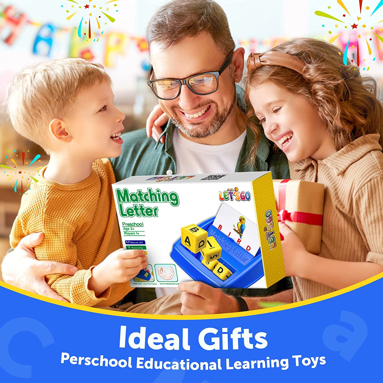 Learning Games for Kids Ages 3-8, Matching Letter Game for Kids Toys Ages 3-8 Ed