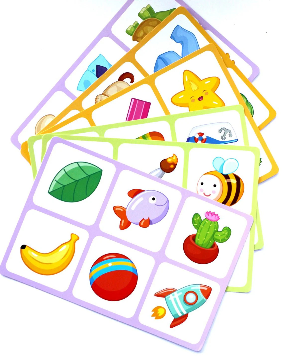 Transparent plastic Flash Cards outlines for toddlers age 3+