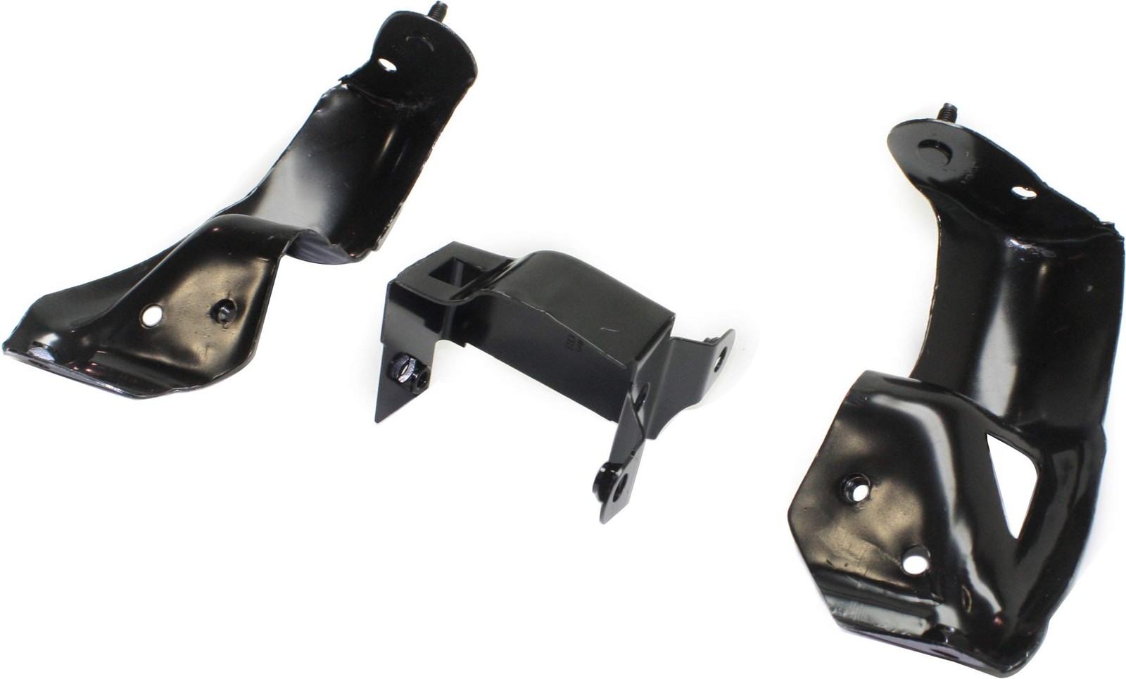 Garage-Pro Front Bumper Bracket Set of 3 For 1999-2002 Chevrolet Black