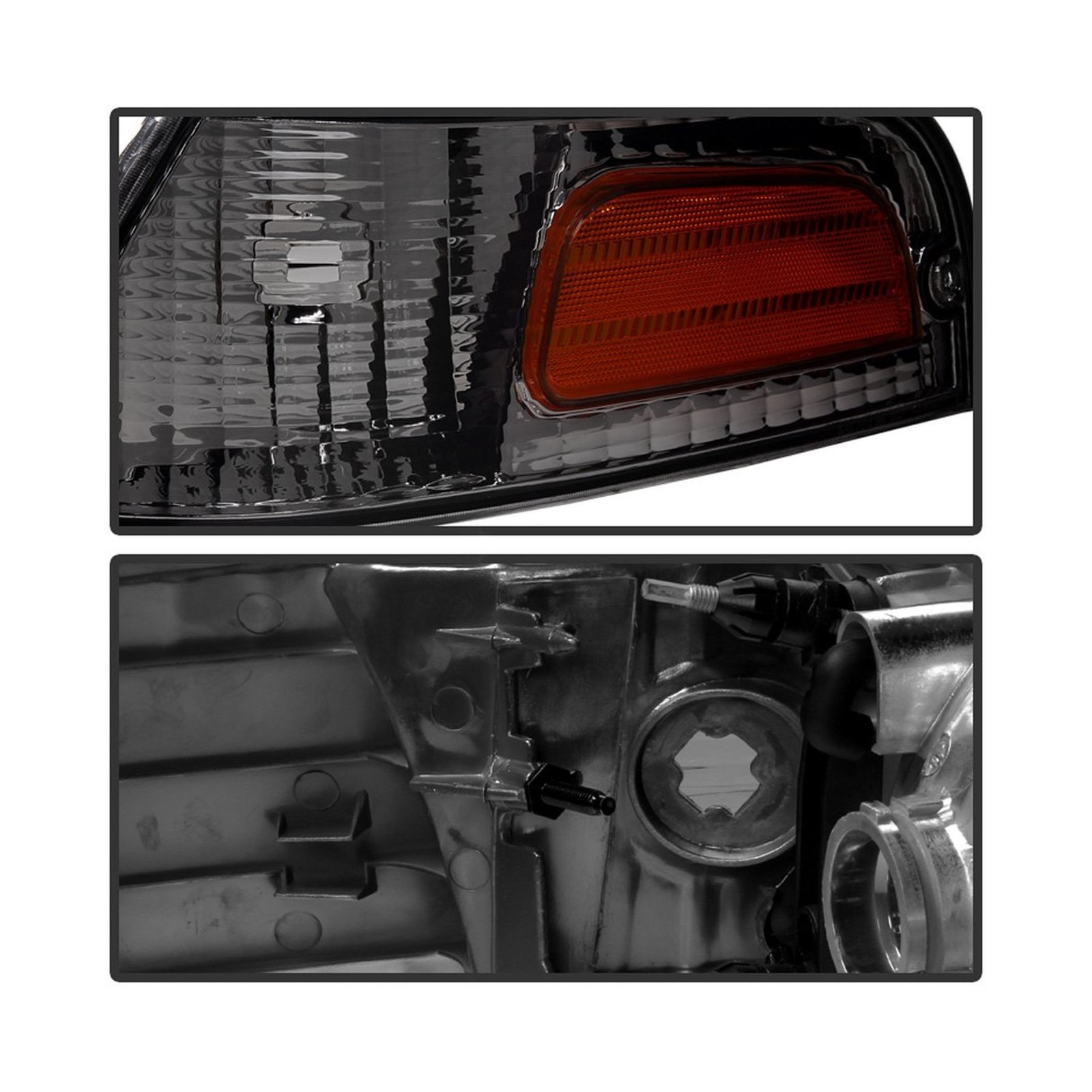 ACANII – For 1998-2011 Ford Crown Victoria Smoked Lens 4pcs Headlights w/Corn…