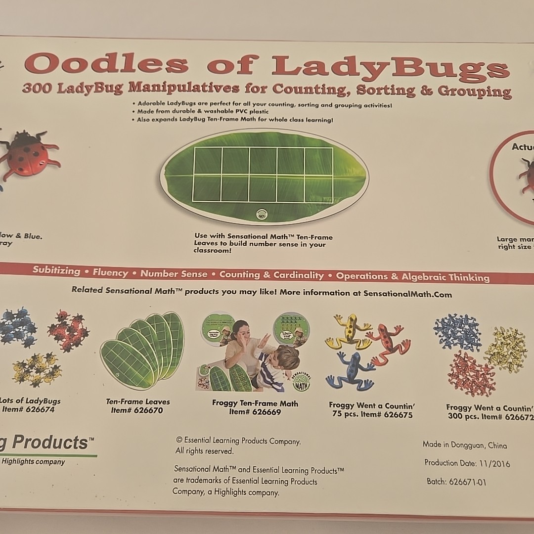 Essential Learning Products Oodles Of Ladybugs 300 Pieces (New In Plastic)