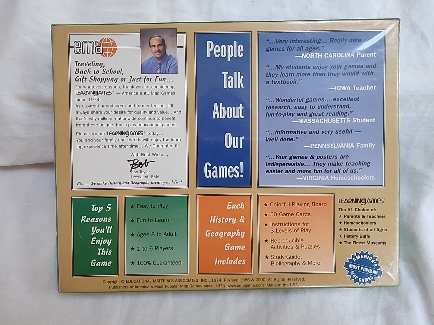 NIB Vintage Learningames World War II History & Geography Map Game