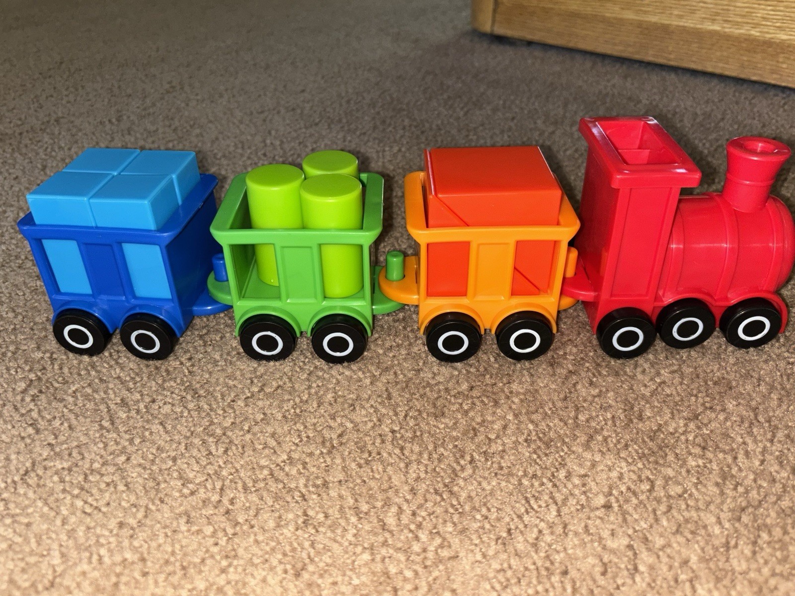 Learning Resources Train Set Toy Plastic & Blocks Colors Numbers 4 Cars Trains