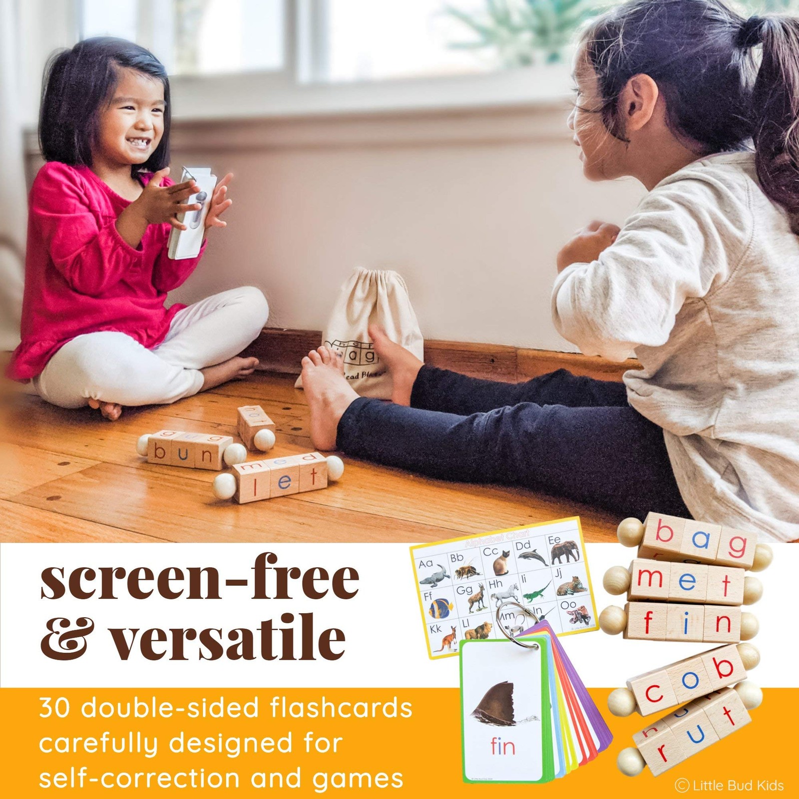 Spin-and-Read Montessori Phonetic Reading Blocks with CVC Phonics Flashcards …