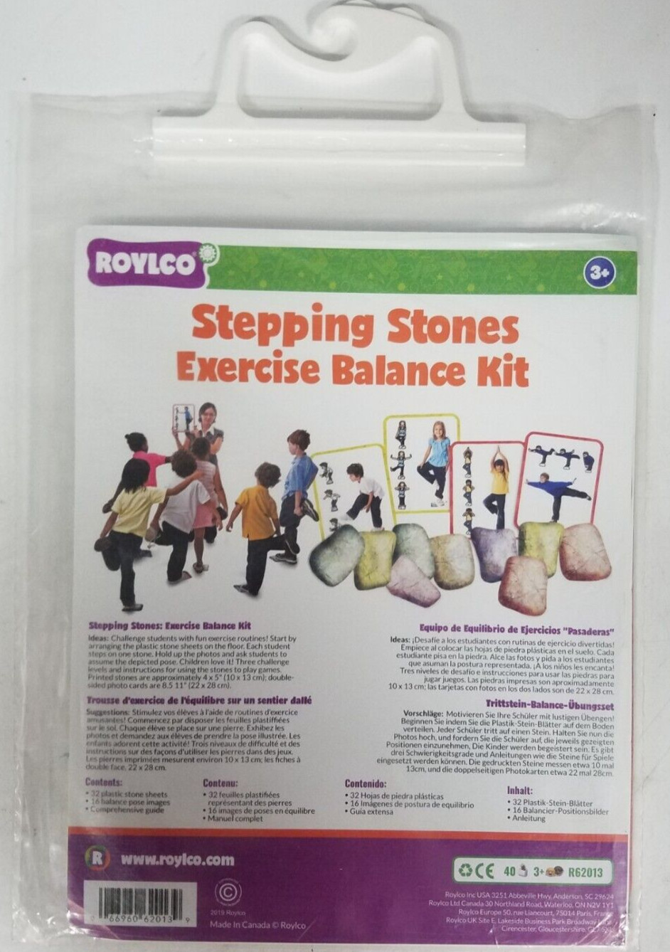 Roylco Stepping Stones Exercise Balance Kit, 40 Pieces – 3+ (R62013)