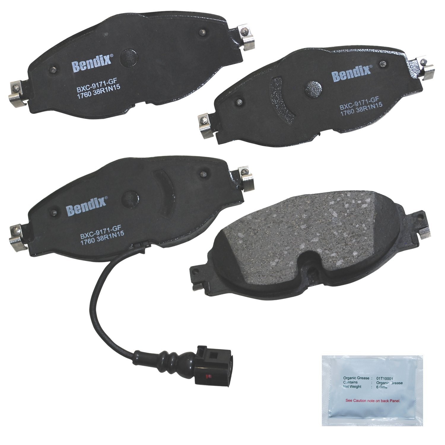 Bendix Priority1 CFC1760 Ceramic Disc Brake Pad Set for Audi A1 A3 Models