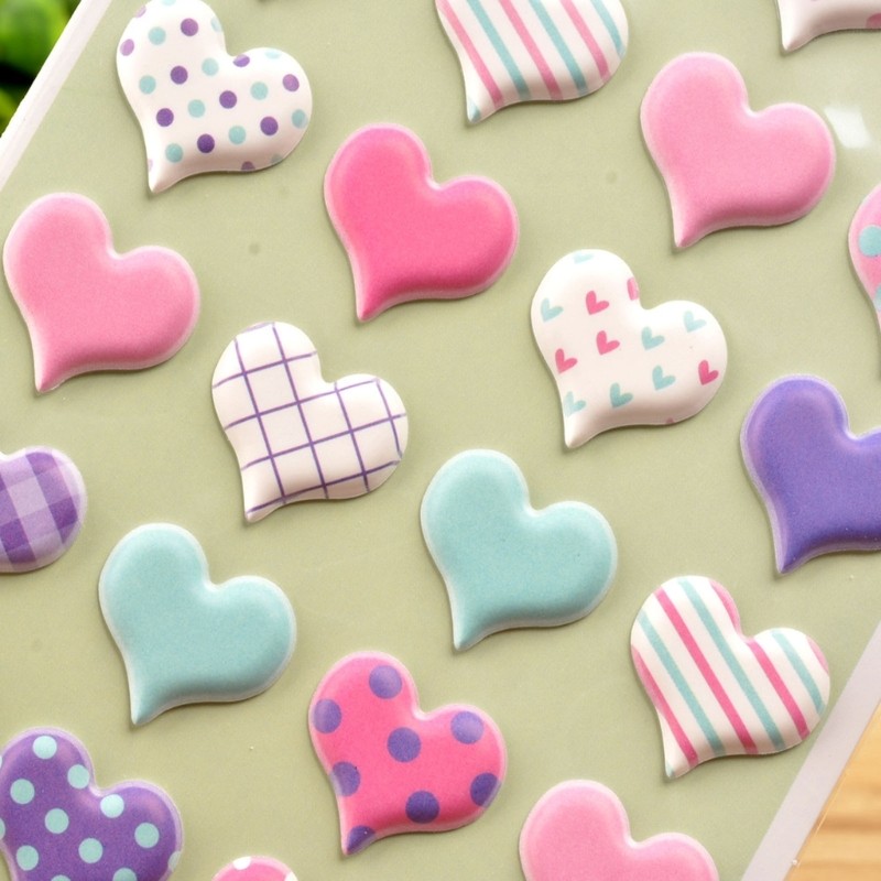 5Sheets Silicone Foam Stickers Journal Decor Phone Camera Decoration Stickers