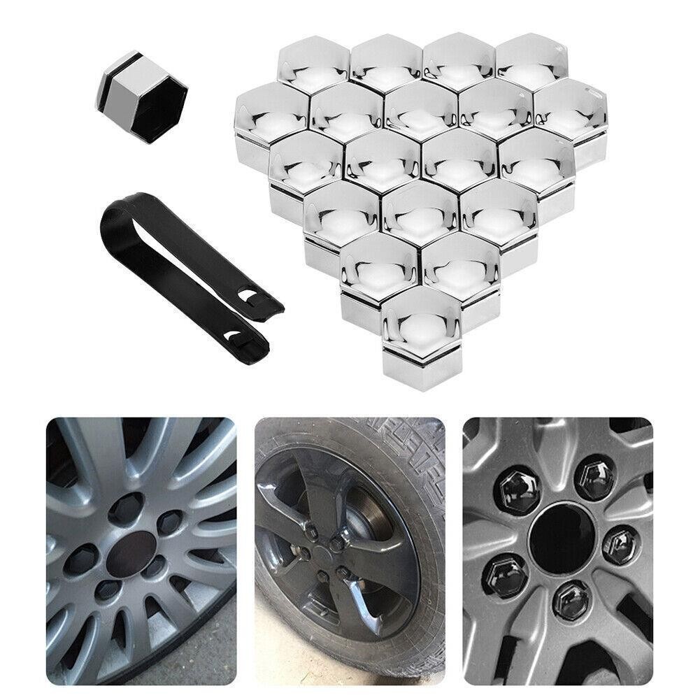20x Car Rims Wheel Nut Screw Cover Lug Dust Bolt Hub Caps Accessories 17/19/21mm