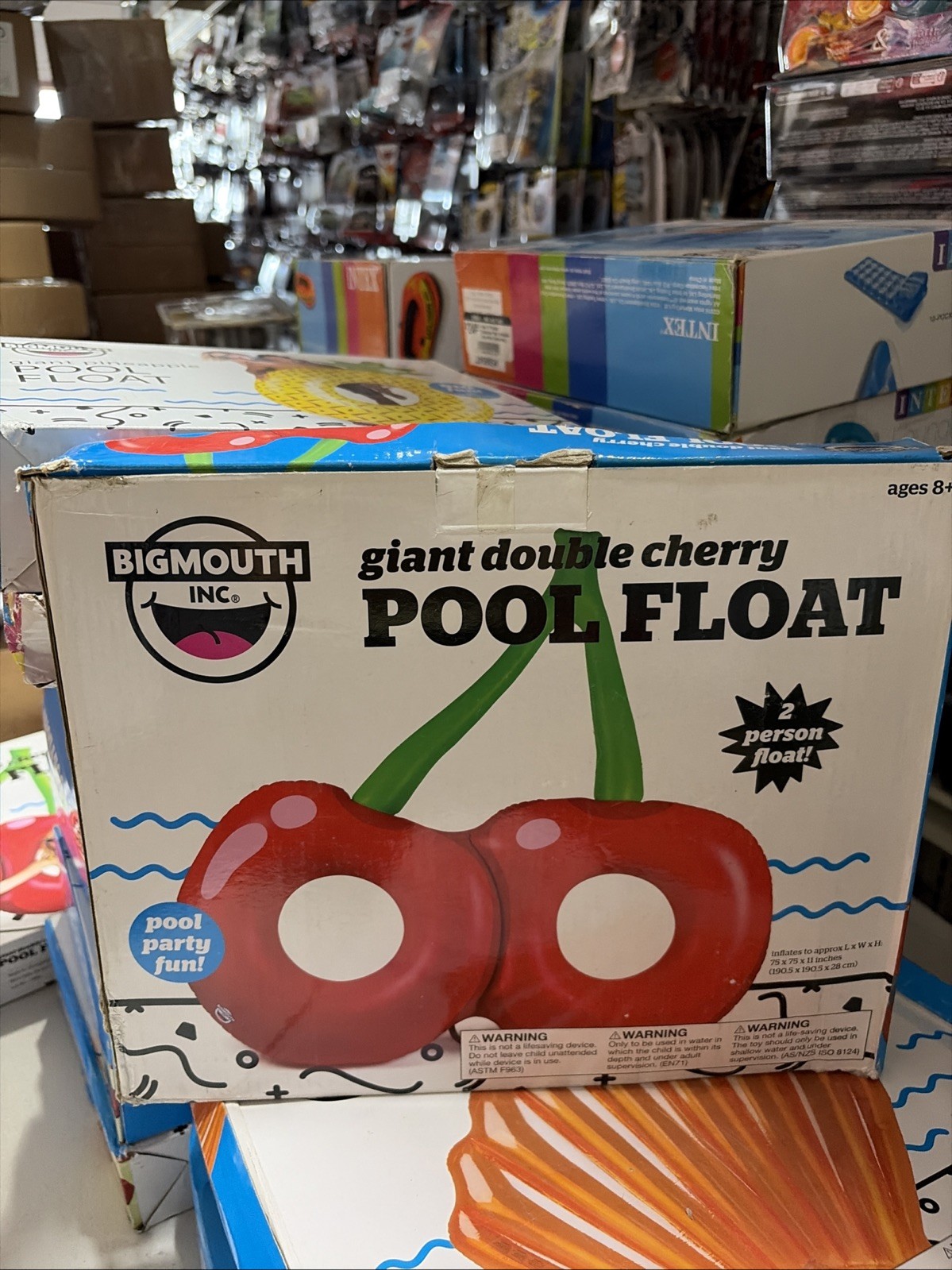 BigMouth Inc. Giant Double Cherry Pool Float, Over 6 Feet Wide, Fun Inflatable