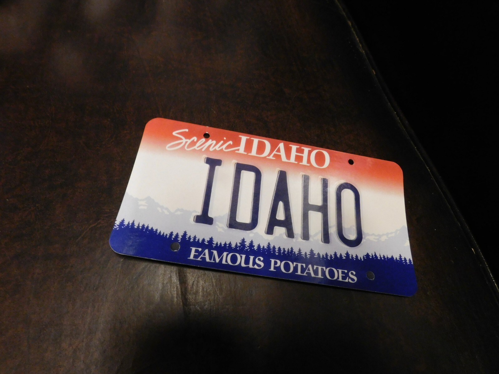 Flash Card Miniature Glossy Paper License Plate 2001 Series Sample Idaho