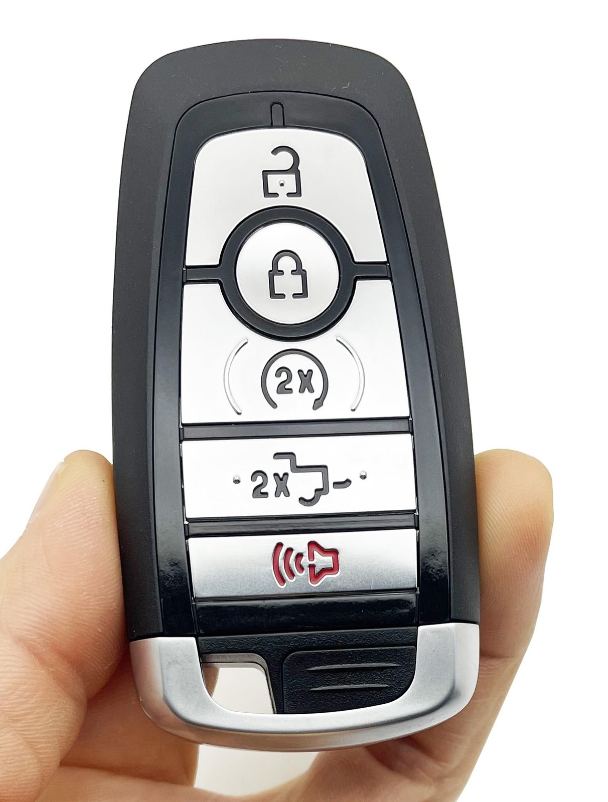 Horande Replacement Key Fob Shell fit for Ford Fusion Edge Mustang s, Silver