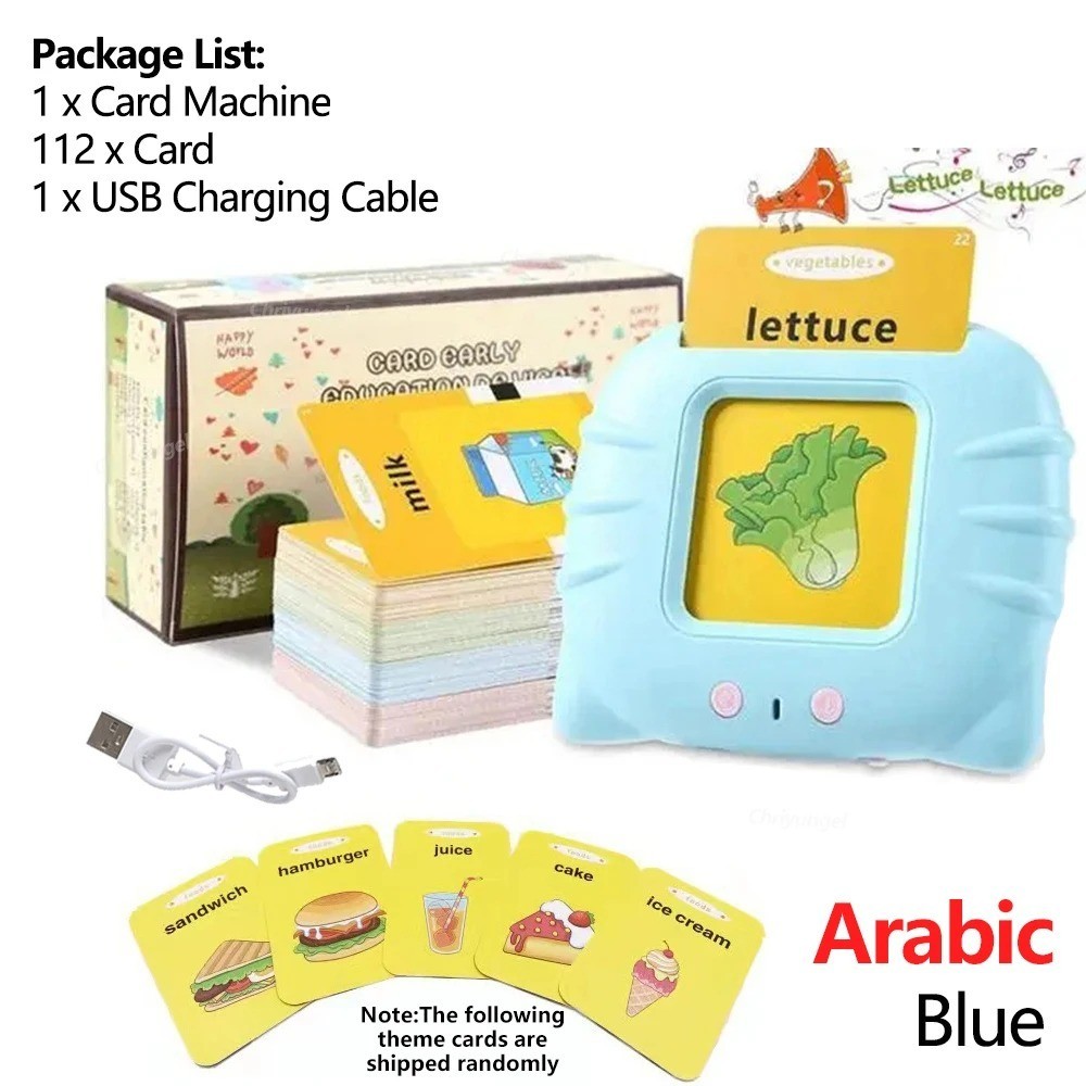 Early Education Flash Card Learning Toys Talking Flashcards for Kids Preschool E