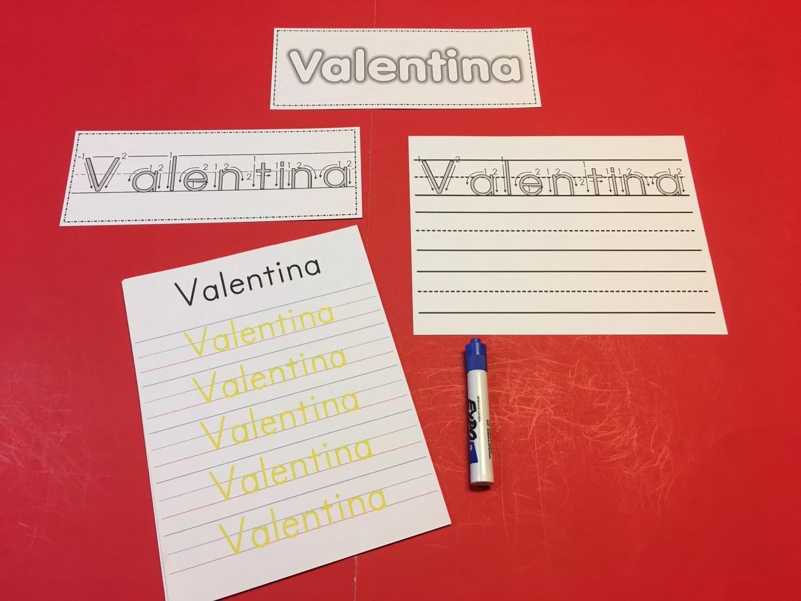 Wipe N Write CUSTOM Names Card Kit – Laminated Card – PERSONALIZED FOR YOU CHILD