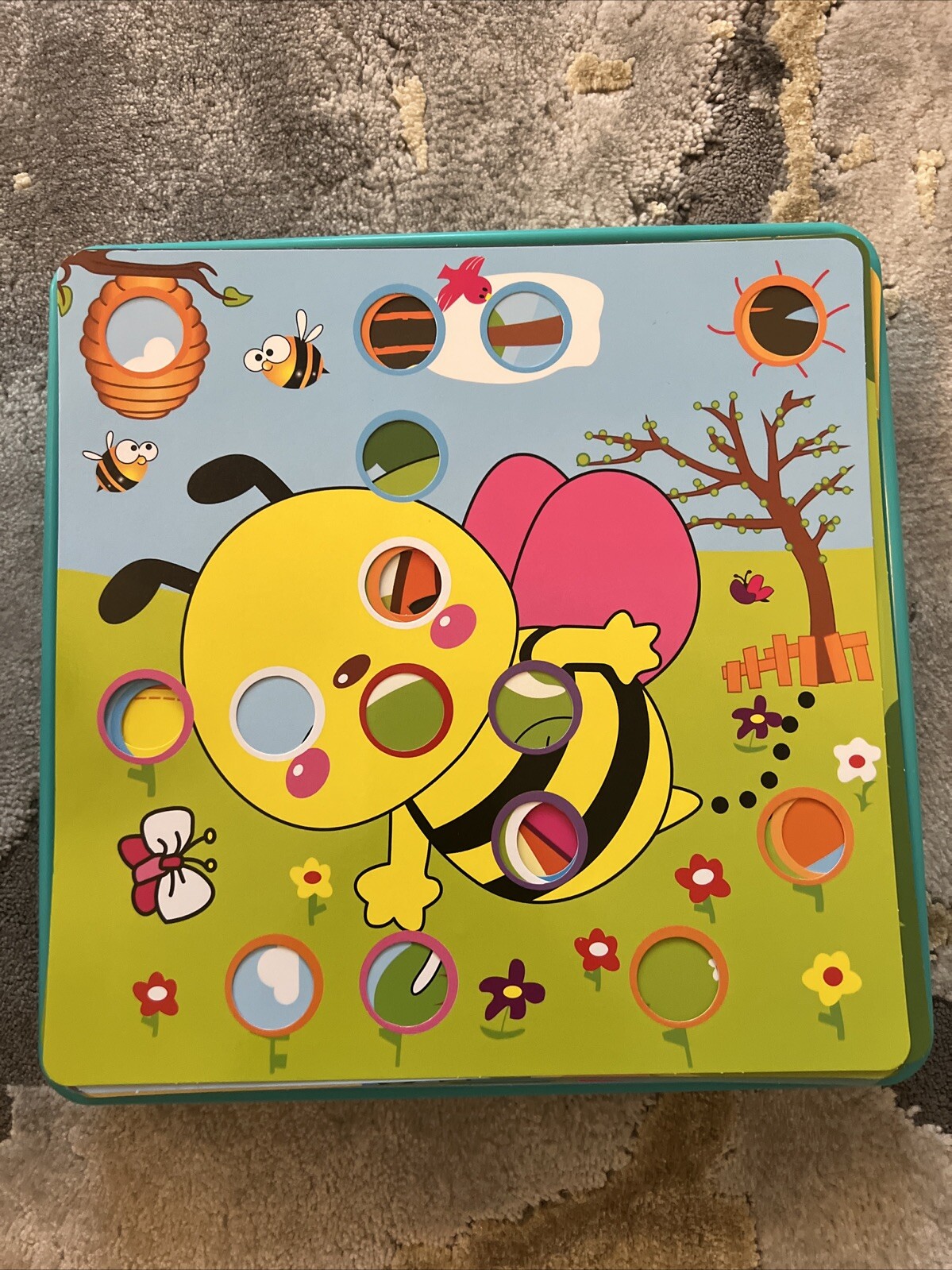 Button Art Toy For Toddler,Early Learning, Educational Mosaic Pegboard, Craft
