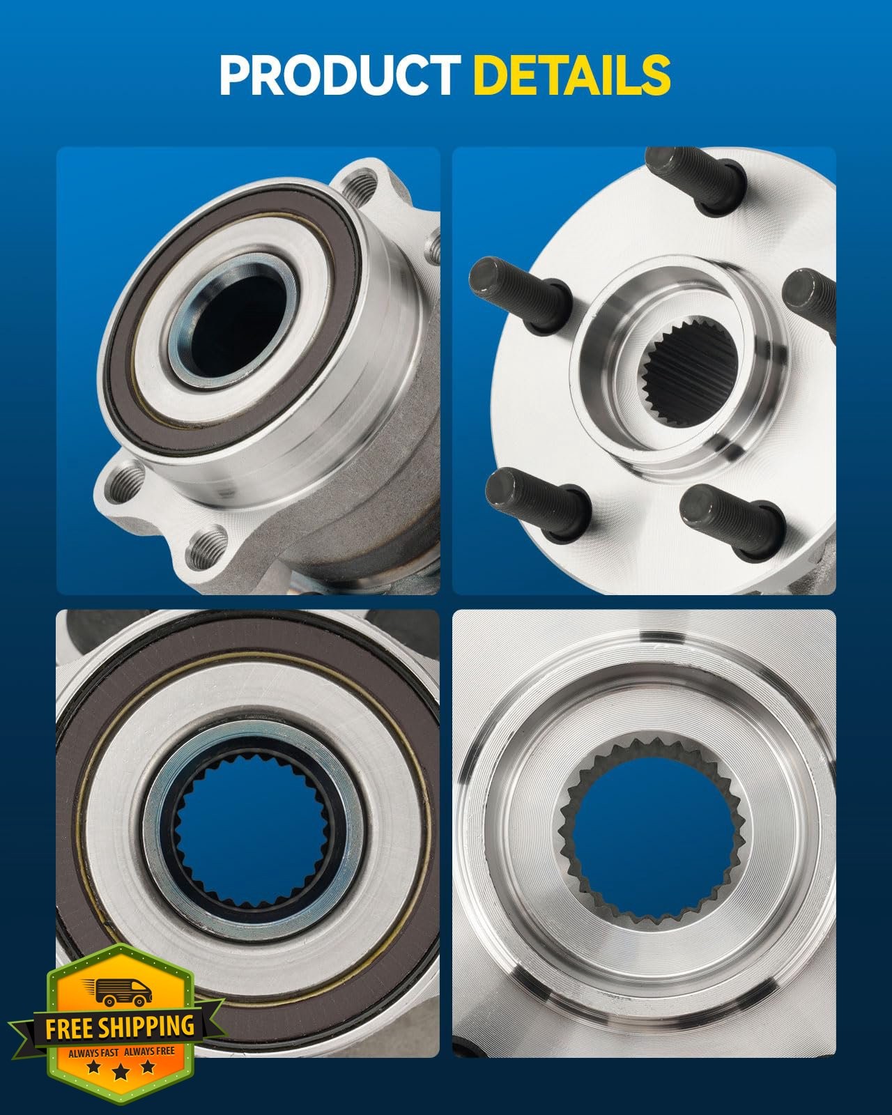 PHILTOP Rear Wheel Hub Bearing for Subaru Crosstrek 16-20, Forester 14-18