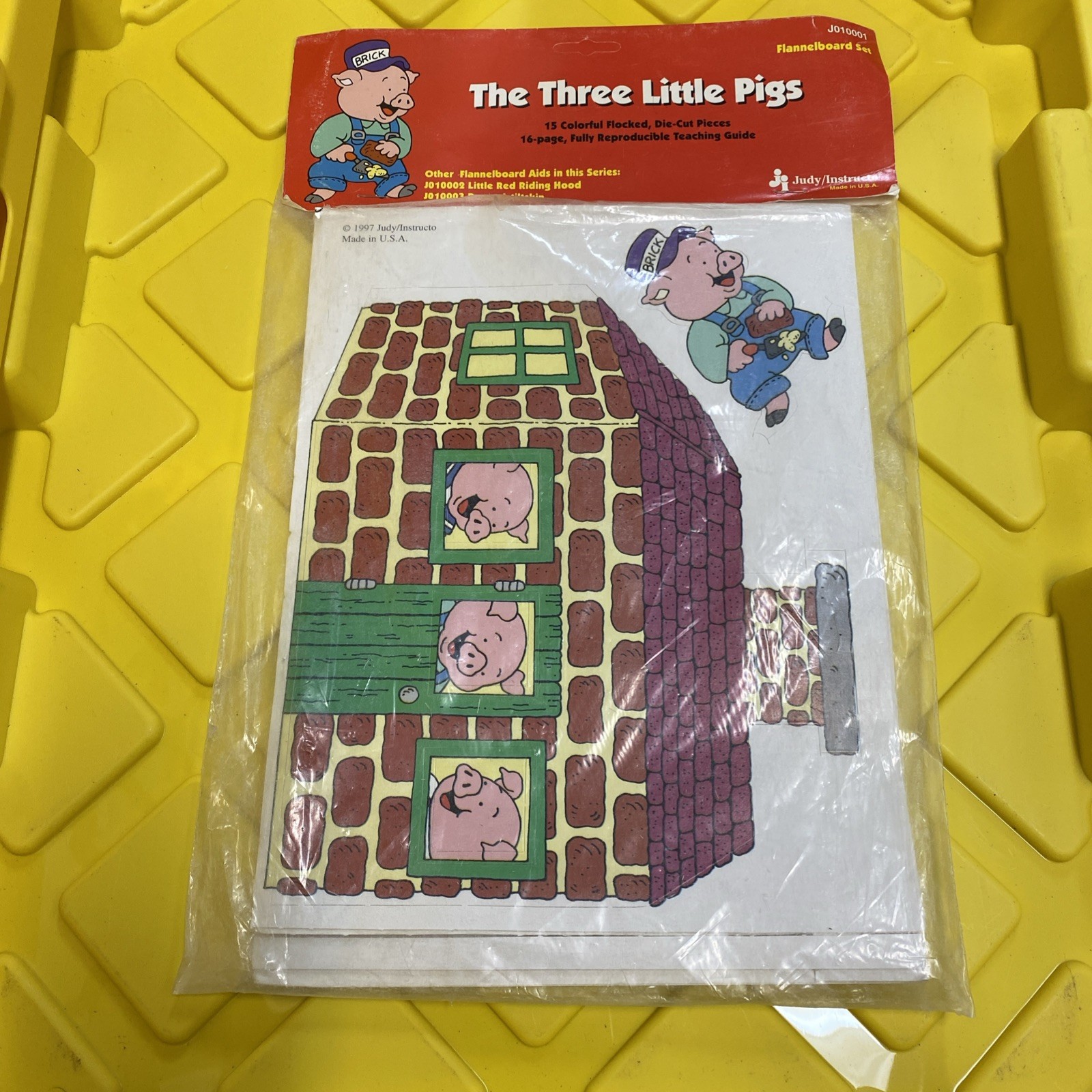 Vintage 1997 Judy/Instructo The Three Pigs Flannelboard Set New In Package S8