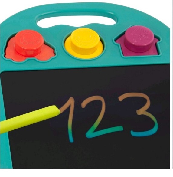 New LCD Tablet With Stylus And Stamps RAINBOW Doodle Board