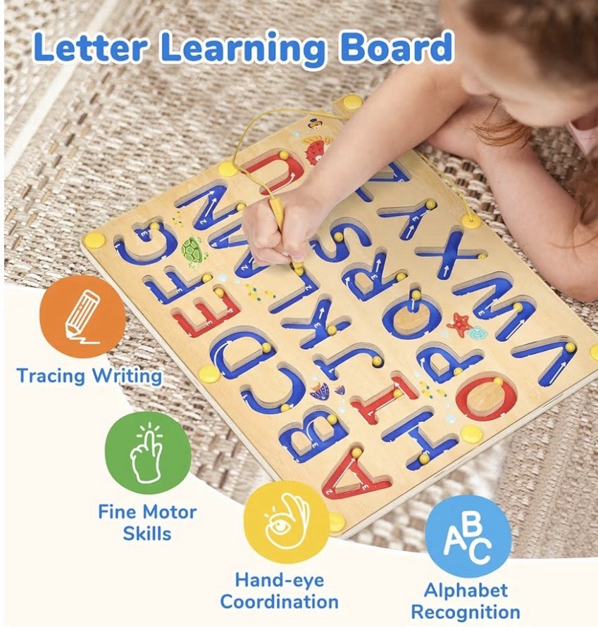JoyCat Magnetic Letter Tracing Practice Board, for Kids NIB