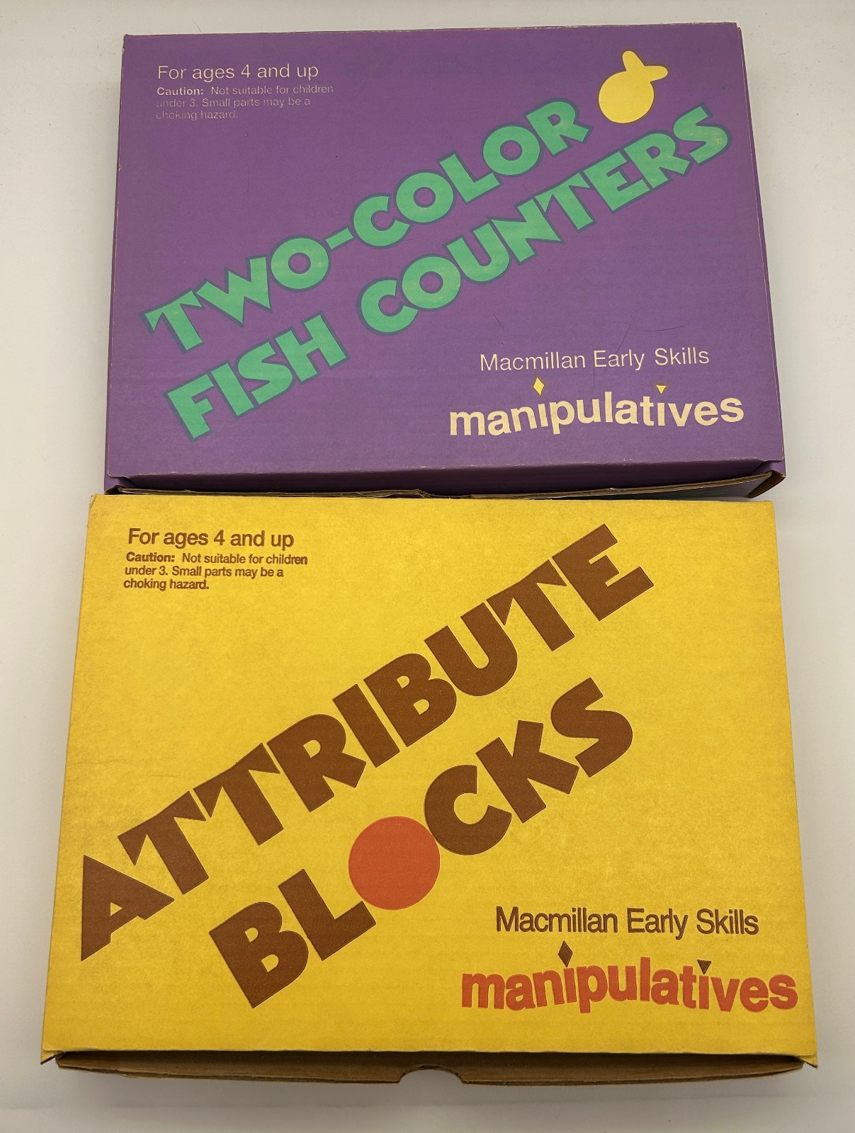 Macmillan Early Learning Sets, Attribute Blocks and Fish Counters-No TeachGuides