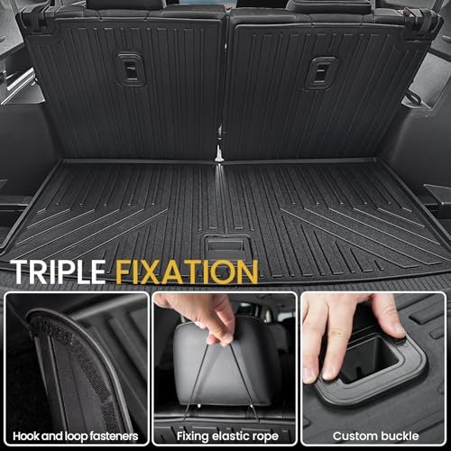 Floor Mats Set for 2018-2025 2026 Volkswagen VW Atlas 7 Seats Bench Seating Car