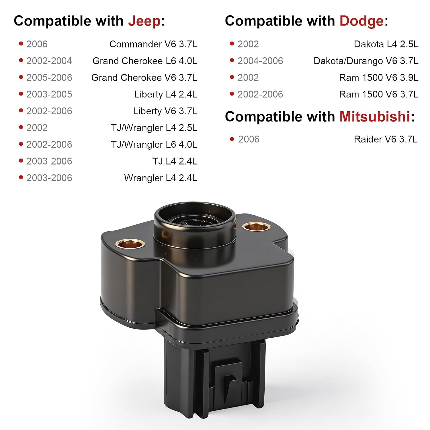 Dodge Ram 1500 Dakota Durango Throttle Position Sensor Compatible JEEP Ram