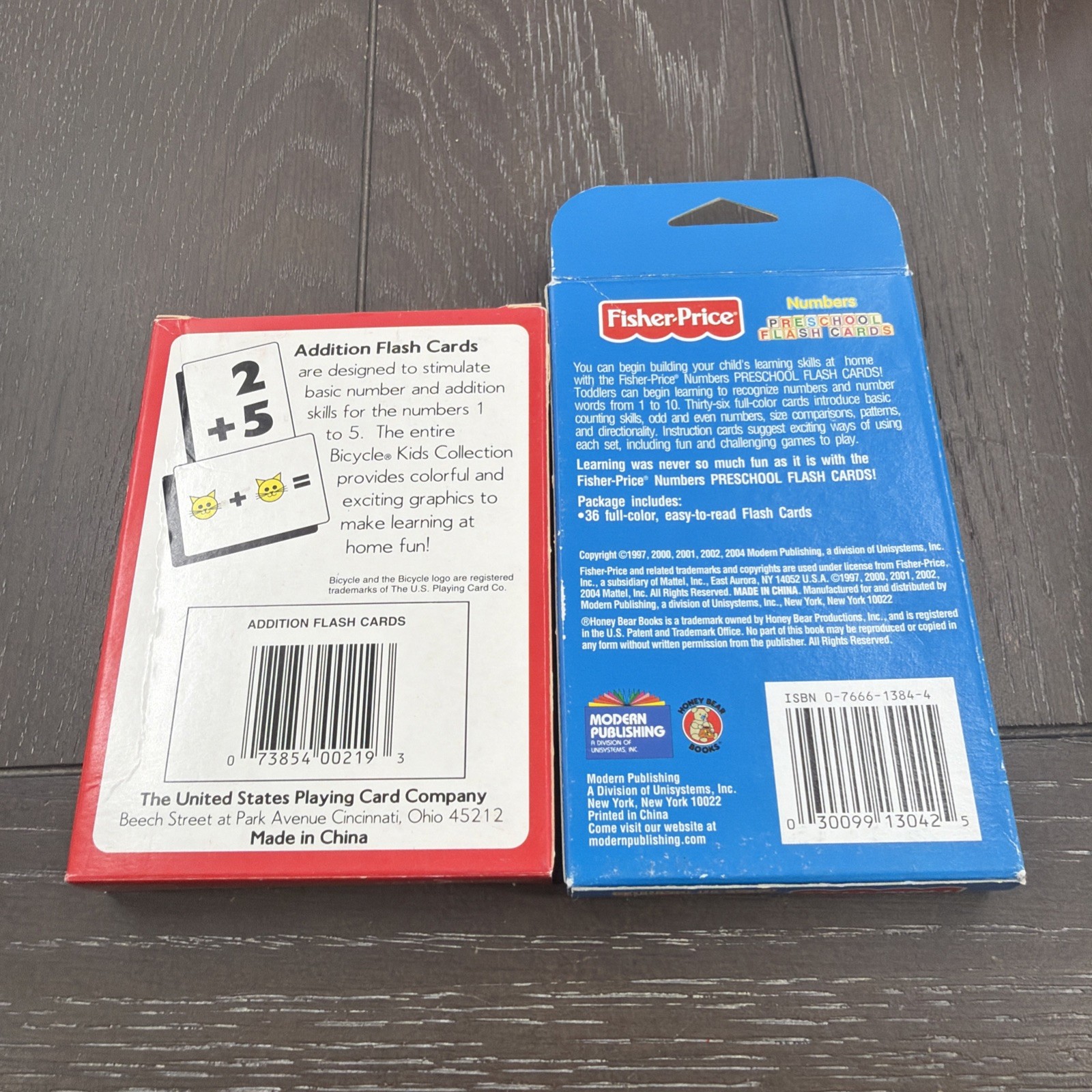 1 Fisher Price Numbers & 1 Bicycle Kids Addition Flash Cards