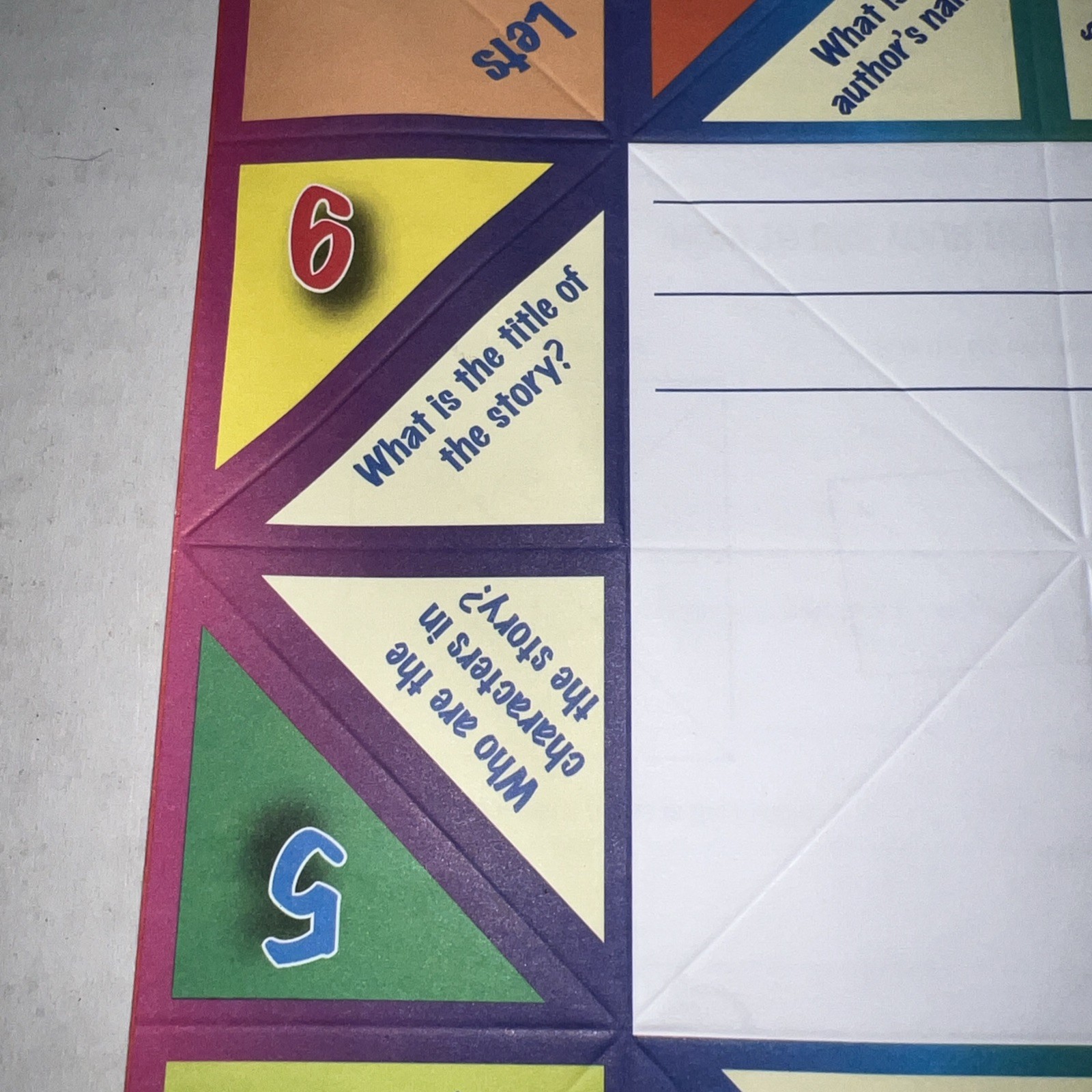 Vintage Paper Fortune Teller Story Retell By Really Good Stuff Lot Of 8