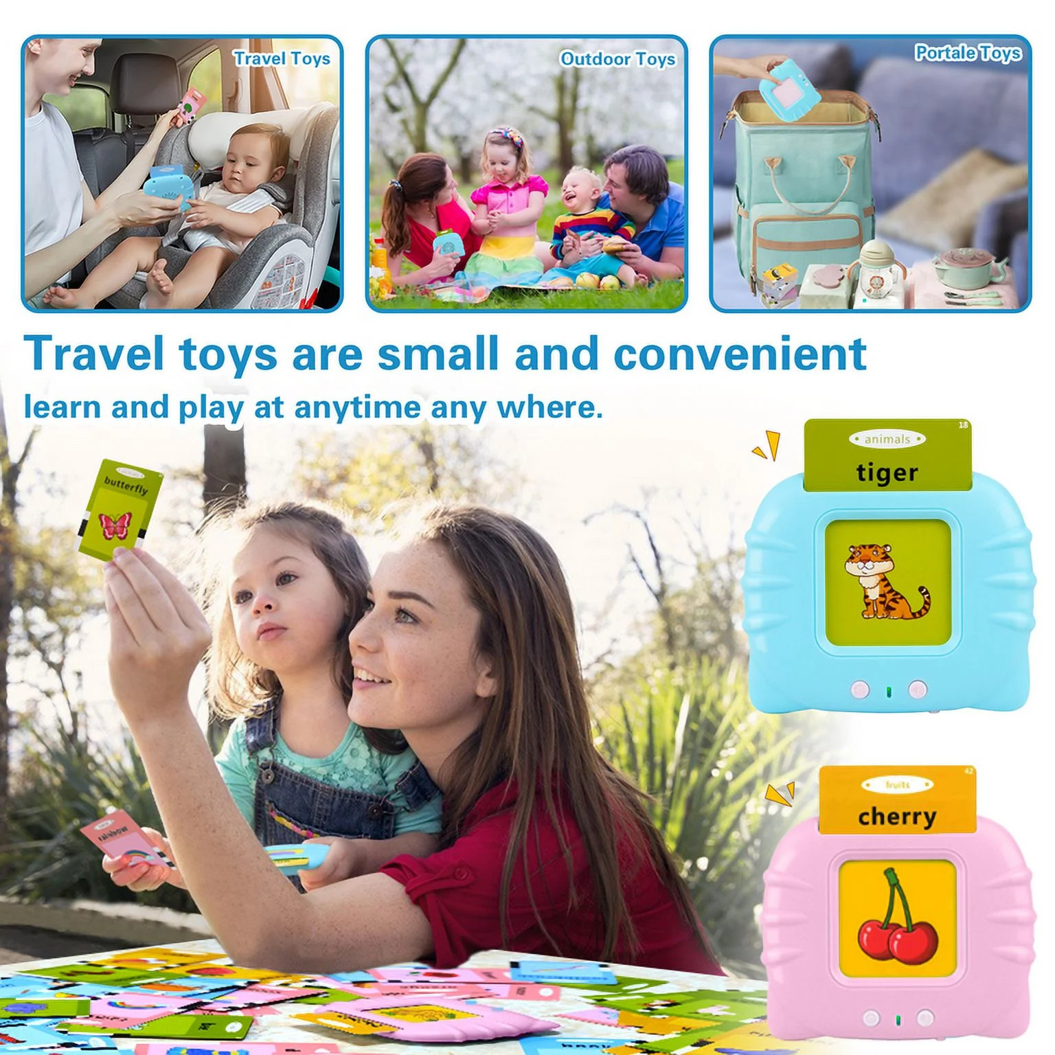 Talking Flash Cards Speech Therapy Toys-224 Sight Words Montessori Preschool Edu