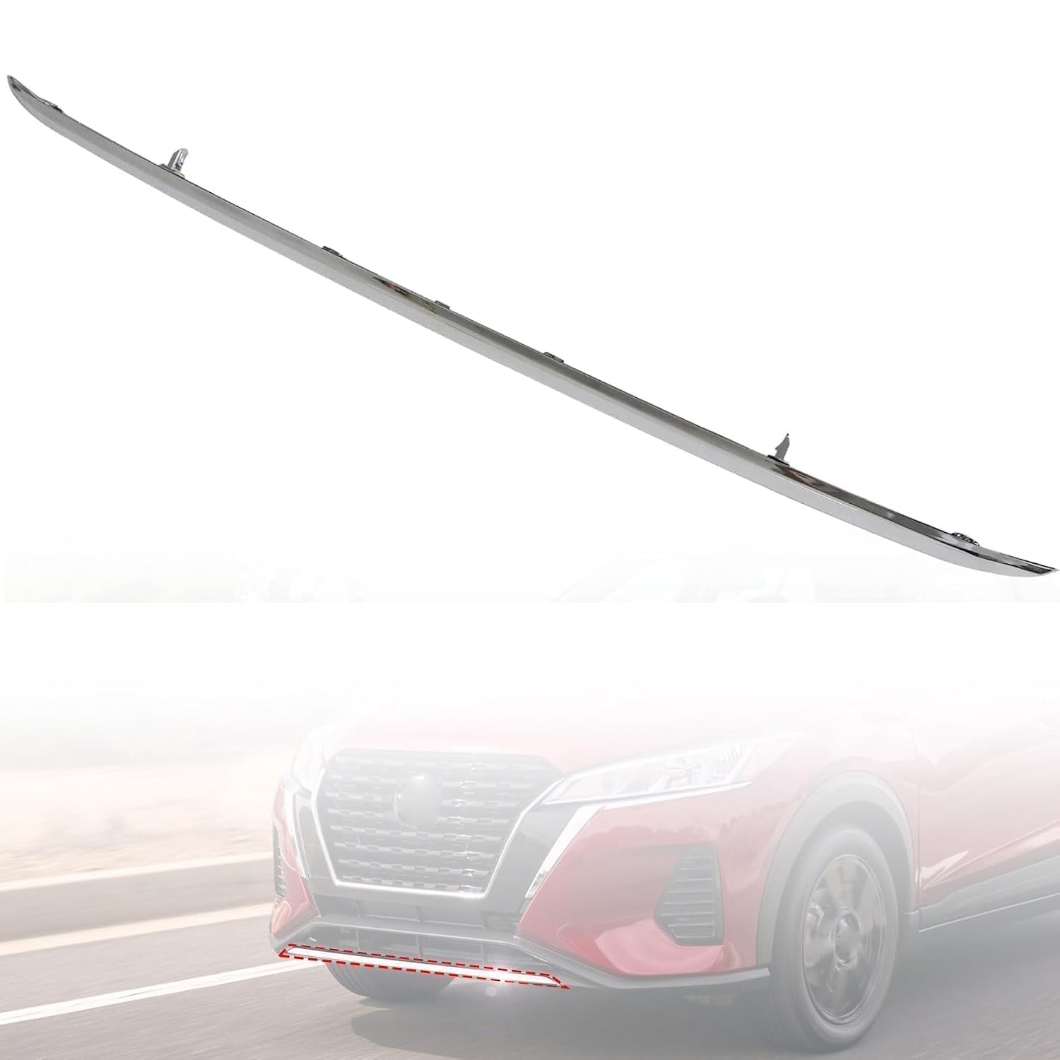 2022 2023 Chrome Lower Front Bumper Molding Trim Fit for 2021 2022 2023