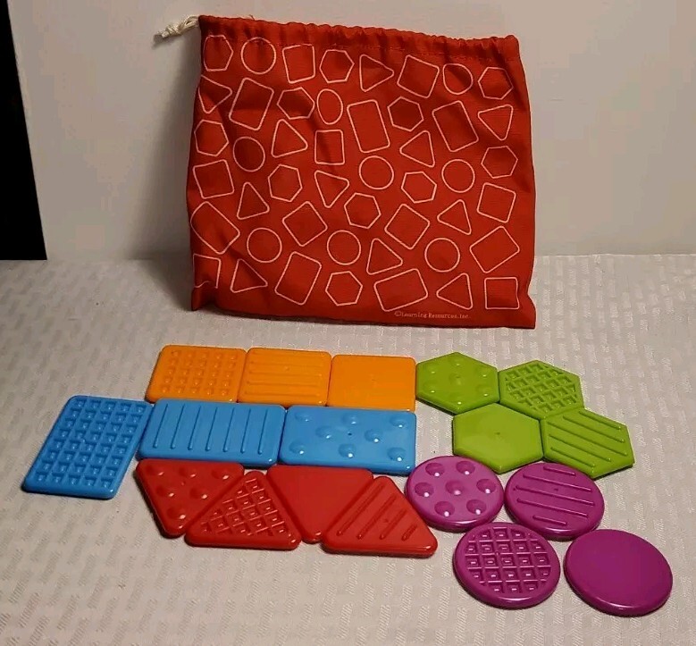 Learning Resources Inc. Colors Shapes in A Bag. Triangle Round Square Etc