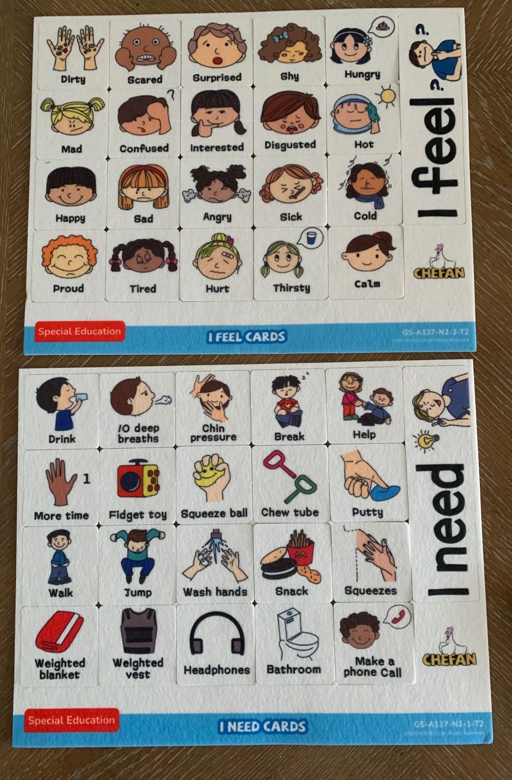Chefan Special Education I Feel Felt Cards Play Imagine Learn